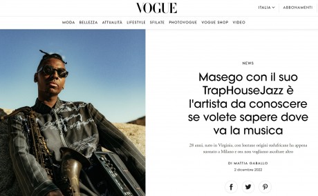 Secondo Vogue, MASEGO è “l’artista da conoscere se volete sapere dove va la musica”