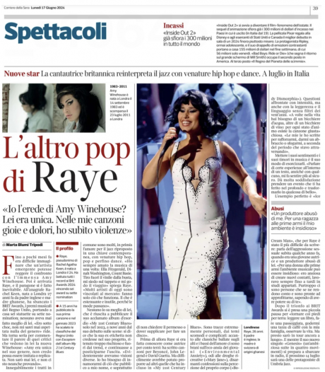 Raye su Il Corriere della Sera