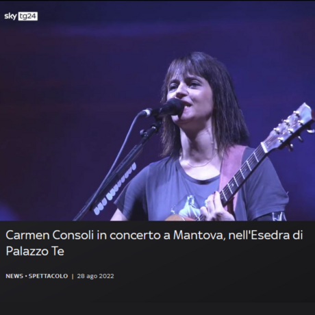 Carmen Consoli in concerto al MANTOVA LIVE ESTATE raccontato da SKYTG24