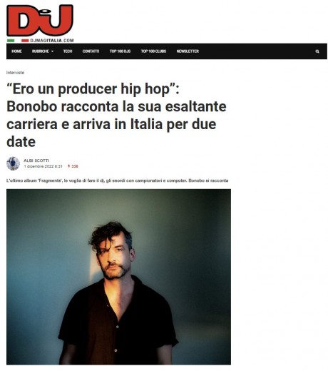 L’intervista di Bonobo per DJ MAG Italia