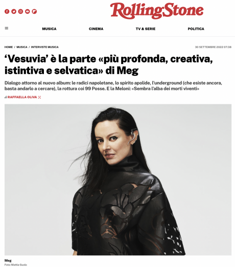 MEG intervistata da Rolling Stone Italia