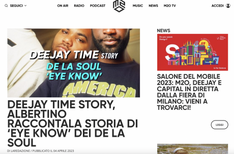 De La Soul con “Eye Know ” protagonisti della nuova puntata di m2o Deejay Time Story